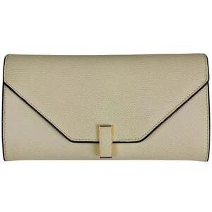 Valextra Iside Chain Wallet, 2-Way Shoulder Bag, Bifold Leather, White, Women's